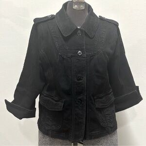 Motto black denim jacket (m)